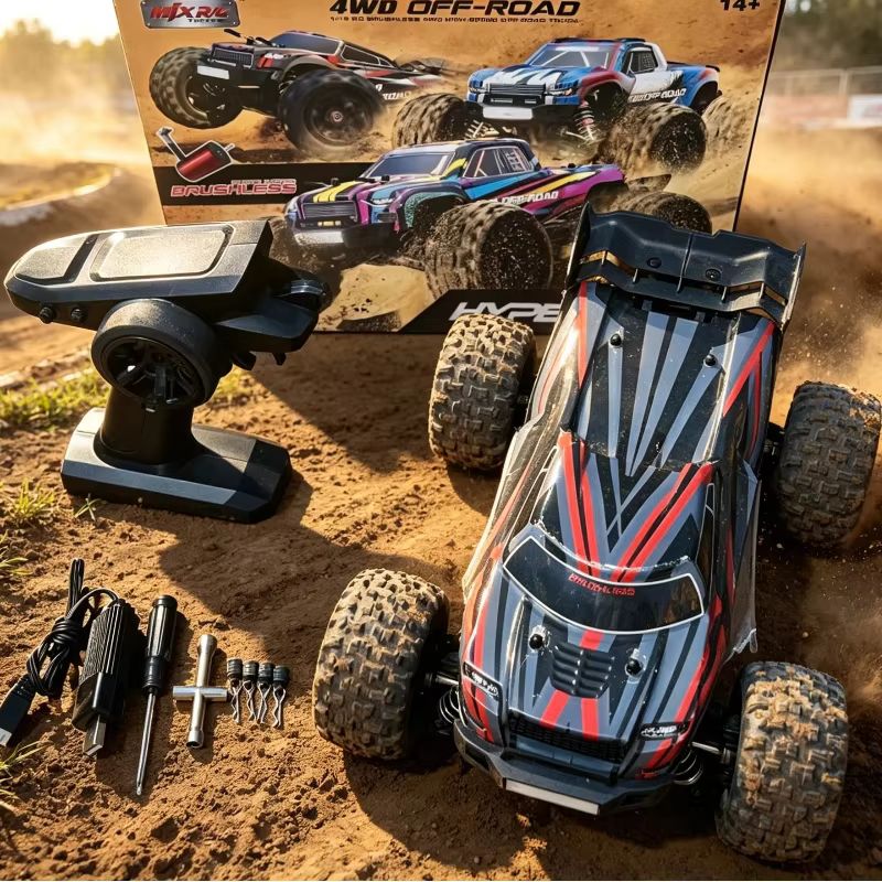 Rc Hobby Grade Monster Truck - MJX ハイパーゴー 16210 1/16 ダークグレー ブラシレス