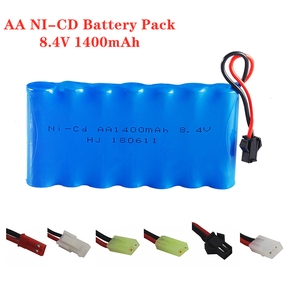 Rc Hobby Boat - Ni-cd充電式バッテリーパック,8.4v,1400mah,rcおもちゃ,車,ボート,トラック用,スペアパーツ,8.4v,ni-cd