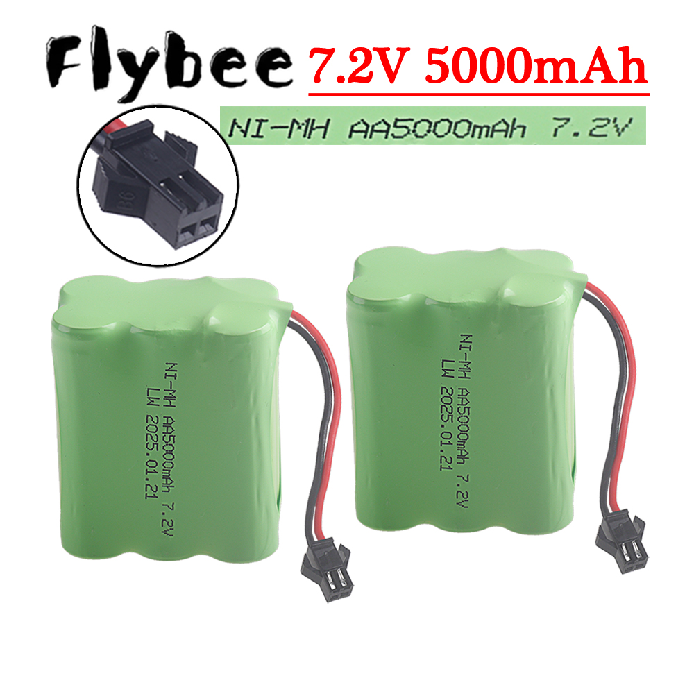 Rc Hobby Boat - (SM-2Pプラグ) 7.2V 5000mAh NiMHバッテリー RC玩具 車