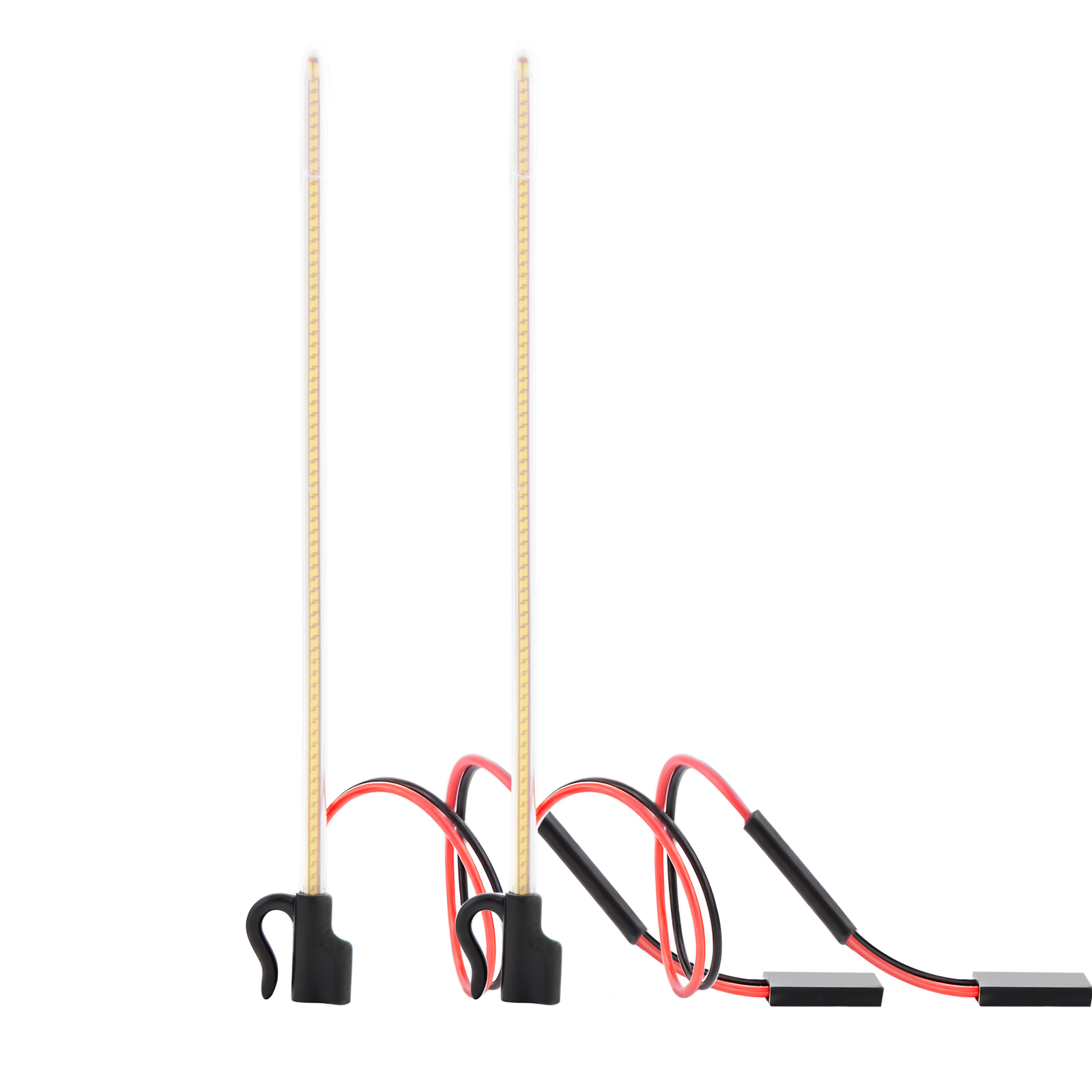Rc Hobby Toucan - ModRax 2個入り LED RCアンテナライト、カット可能なフレキシブルRCウィップアンテナLED、簡単プラグアンドプレイRCグローアンテナ（RCカー＆ボート用）