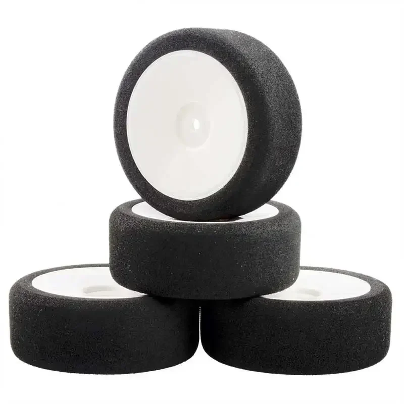 Rc Tire Foam Insert - 12mm六角RCレーシングカーアクセサリー4個セット レーシングフォームタイヤホイールリムセット HSP HPI 1/10オンロードRCカー用