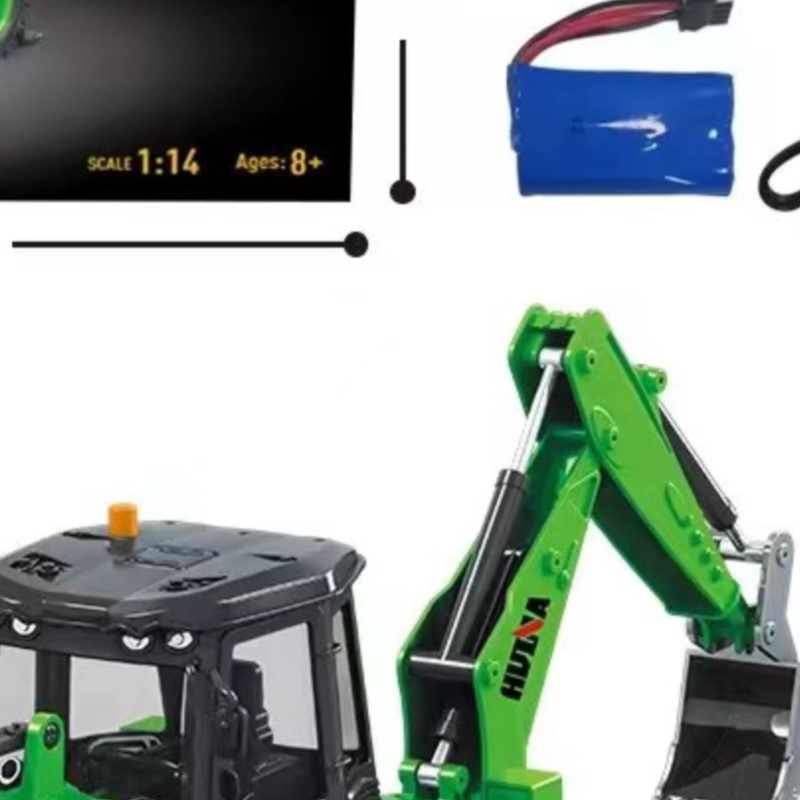 Rc Hobby Toucan - 米国販売 HUINA 1/14 1579 ラジコンバックホー掘削機 2.4G