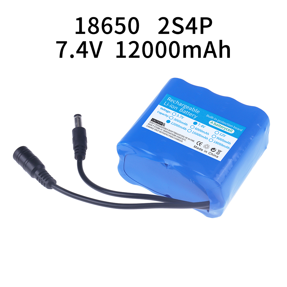 2S4P 18650 リチウム電池 7.4V 12000mA - Rc Hobby Boat のレビューと価格
