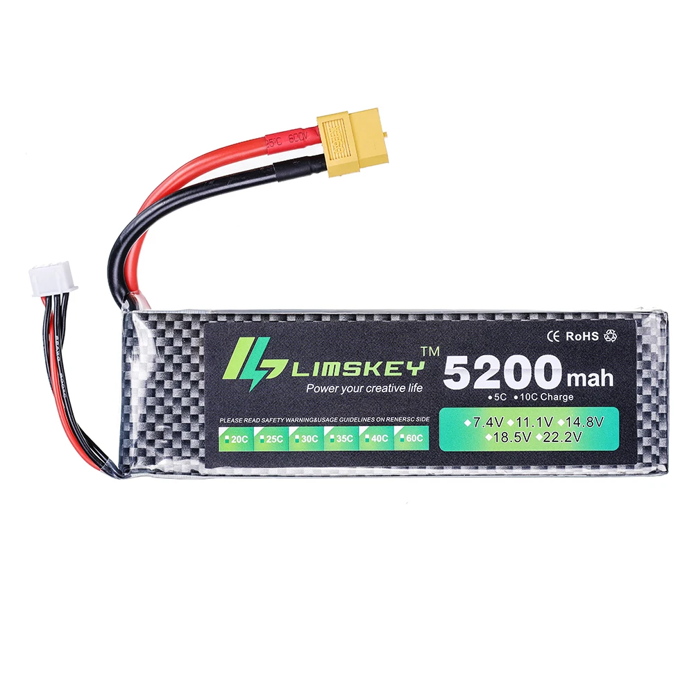 リムスキーパワーバッテリー 7.4V 5200mAh バッテ - Rc Hobby Boat のレビューと価格