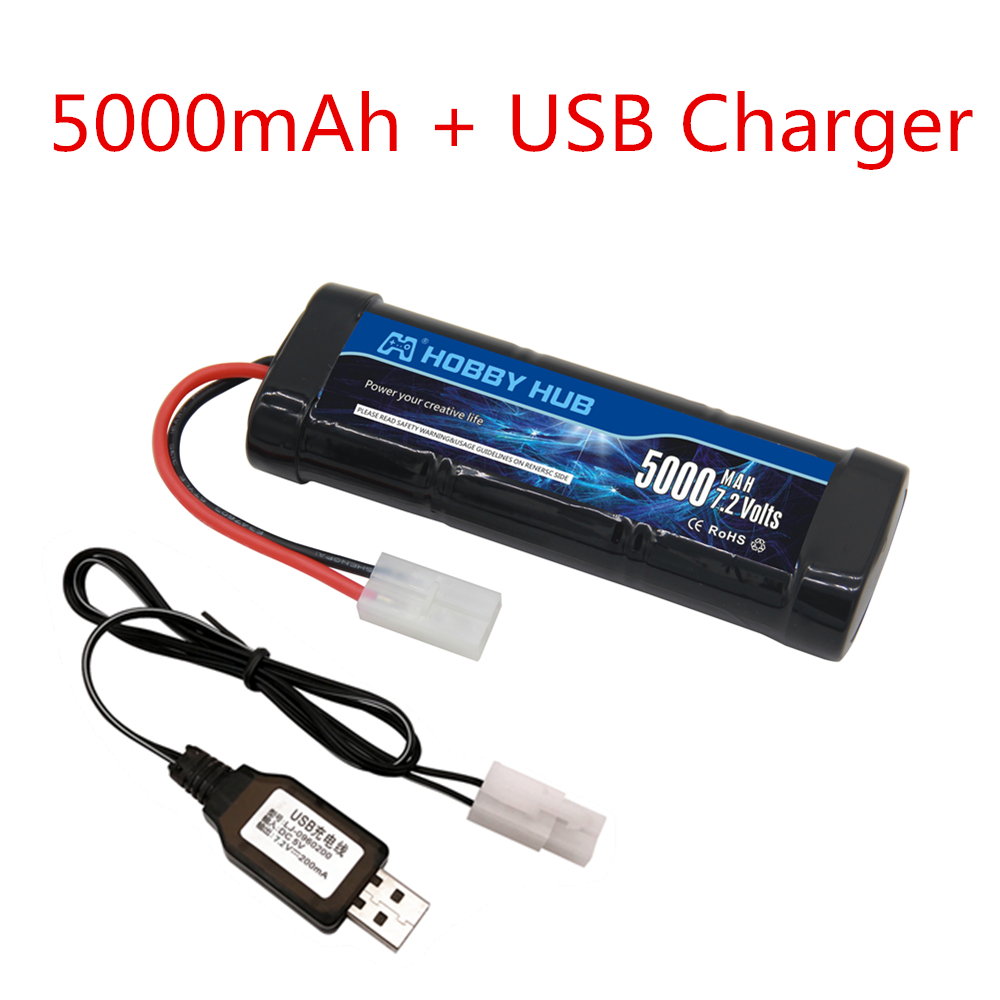 7.2V 5000mAh ニッケル水素バッテリーパック タミ - Rc Hobby Boat のレビューと価格