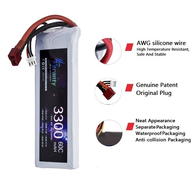 2S 7.4V リポバッテリー 3300mAh 60C 車  - Rc Hobby Boat のレビューと価格