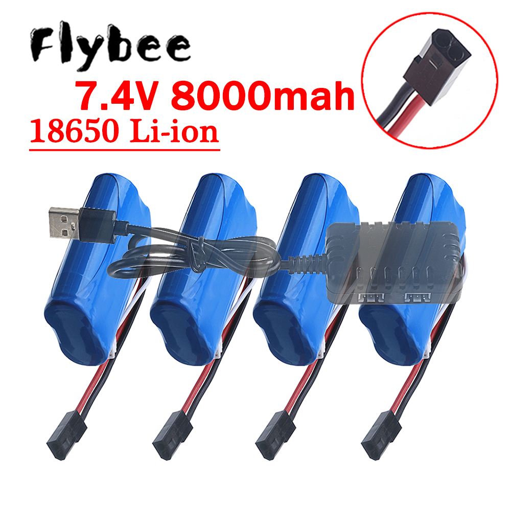 (5500 プラグ) 18650 7.4V 8000Mah  - Rc Hobby Boat のレビューと価格