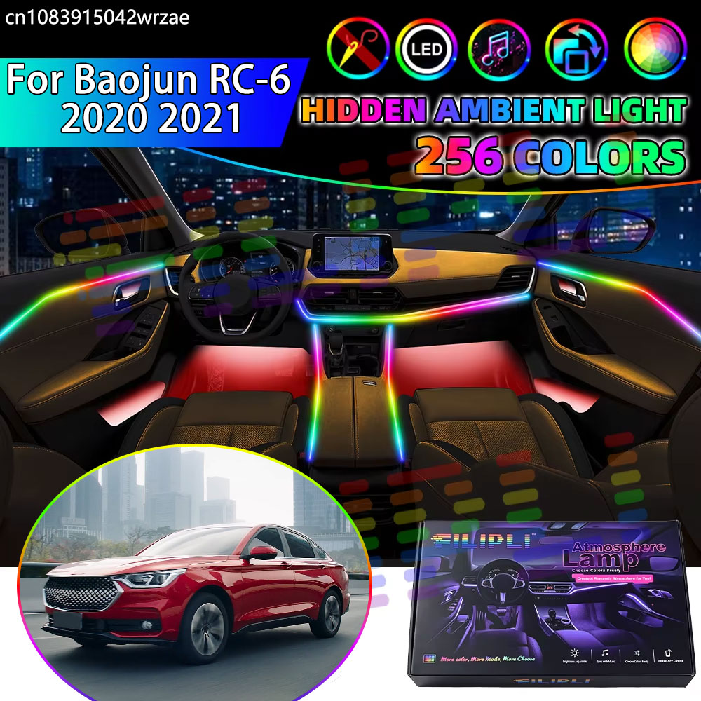 宝駿RC-6 2020 2021セダン用RGB車内アンビエン - Led Light Kit Rc のレビューと価格